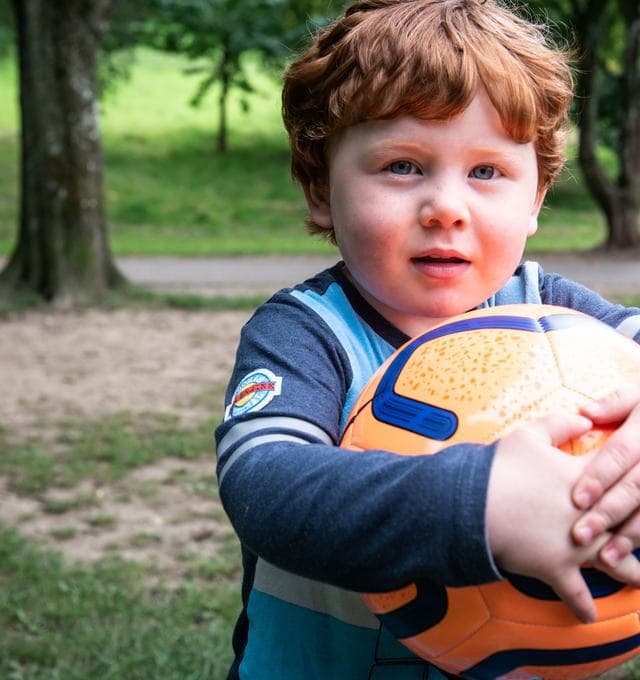 Child with football
