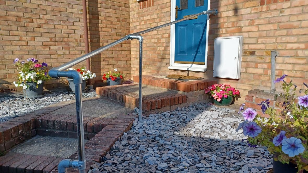rails beside steps